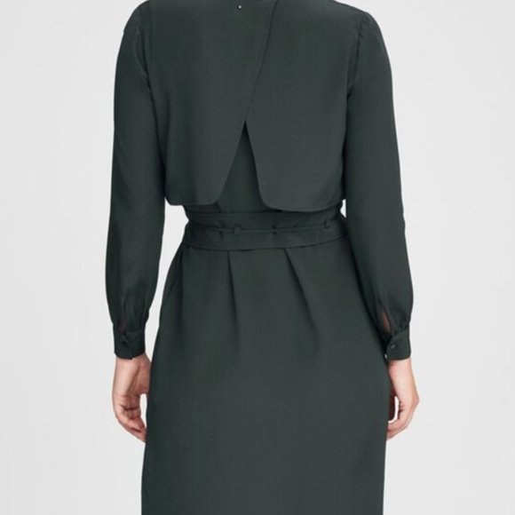 NWT Cuyana 100% Sustainable Silk Hi-Low Dress - Picture 3 of 4